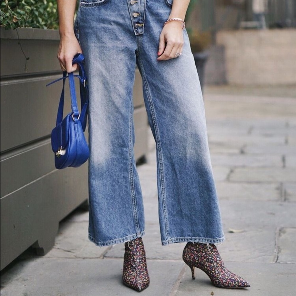 Zara Liberty (floral) print sock heels